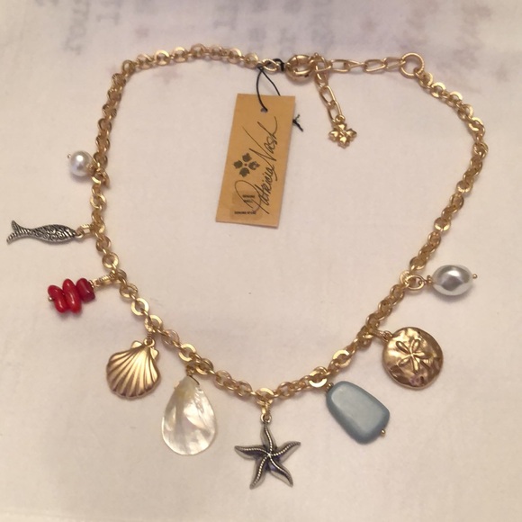 Patricia Nash Egyptian Gold & Silver Ox Finish Seashore Charm Necklace OS NWT - Picture 10 of 16